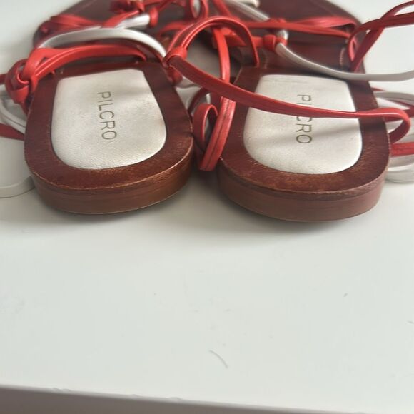 Anthropologie Pilcro Tie Up Leather Boho Sandals Size 10 - Picture 4 of 6